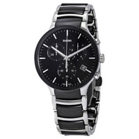 Đồng Hồ Rado Centrix Chronograph Black Ceramic & Steel R30130152 (Nam) Chính Hãng