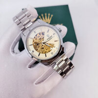 Đồng hồ RL cơ  Automatic nam lộ máy - dây thép đúc đặc sang trọng