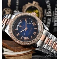 Đồng hồ Rolex bán chạy màu vàng hồng cho nam, đồng hồ thời trang kinh doanh, dây đeo thép không gỉ, đa chức năng, quartz