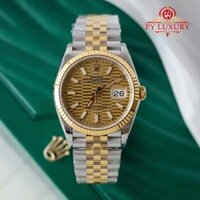 Đồng Hồ Rolex Datejust 126233 Demi Vàng Mặt Số Nếp Gấp Vàng Dây Jubilee Replica 1:1 VSF 36mm
