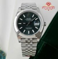 Đồng Hồ Rolex Datejust 126300 Mặt Xanh Bạc Hà Viền Trơn Dây Jubilee Replica 1:1 VS Factory 41mm