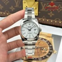 Đồng Hồ Rolex Datejust 126300 Mặt Trắng Cọc Dạ Quang Viền Trơn Dây Oyster Replica 1:1 VSF 41mm
