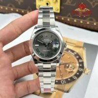 Đồng Hồ Rolex Datejust 126300 Mặt Số Wimbledon Xám Viền Trơn Dây Oyster Replica 1:1 VSF 41mm