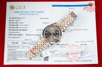 Đồng Hồ Rolex Datejust 126331 Demi Mặt Xám Rep 1:1 Bọc Vàng 10K Tốt Nhất V5 GMF 41mm