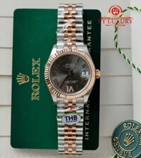 Đồng Hồ Rolex Datejust 278271 Demi Vàng Hồng Mặt Xám Cọc Số La Mã Dây Jubilee Replica 1:1 THB 31mm