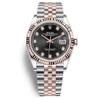 Đồng Hồ Rolex Datejust 36 126231 Mặt đen, Cọc số KIm cương, Dây Đeo Jubilee