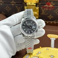 Đồng Hồ Rolex Datejust Mặt Số Xám Cọc Số Dạ Quang Dây Jubilee Replica 1:1 VSF 41mm