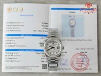 Đồng Hồ Rolex Day-Date 128239 Độ Mặt Thiên Thạch Tự Nhiên Cọc Số Moissanite Tinh Chỉnh Cân Nặng Replica 1:1 QF 36mm