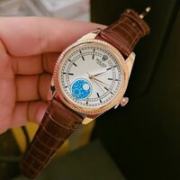 Đồng Hồ Rolex Nam Cellini 50535 Moonphase, Chất Liệu TItanium Đính Đá Viền và Dây Đeo Da Cao Cấp