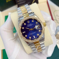 Đồng hồ Rolex nam viền đính đá siêu sáng, size mặt 36mm dây thép đúc nguyên khối chống gỉ sét, cực kì đầm chắc tay