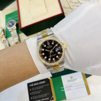 Đồng hồ Rolex nam viền đính đá siêu sáng, size mặt 36mm dây thép đúc nguyên khối chống gỉ sét, cực kì đầm chắc tay