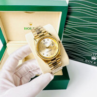 Đồng hồ Rolex nam viền đính đá siêu sáng, size mặt 36mm dây thép đúc nguyên khối chống gỉ sét, cực kì đầm chắc tay