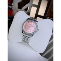 Đồng hồ Rolex Nữ Cao Cấp Máy Cơ (Automatic) Mặt số hạt Siz 31mm Dây Kim Loại Thép Không Gỉ Mặt Hồng Silver