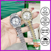Đồng hồ rolex nữ, đồng hồ nữ rolex dây kim loại viền đá trẻ trung sang trọng cực đẹp - Dnd Style