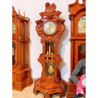 đồng hồ rồng đỉnh nghê gỗ hương đá 2m08/80/45
