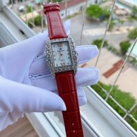 Đồng Hồ Royal Crown Dây Da Đỏ Mặt Chữ Nhật 6111 Size 34mm Chính Hãng