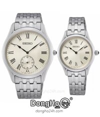 Đồng hồ Seiko Cặp (SRK047P1 - SWR069P1) Kính Sapphire - Quartz (Pin) Dây Kim Loại - Chính Hãng