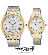 Đồng hồ Seiko Cặp (SRK048P1 - SWR070P1) Kính Sapphire - Quartz (Pin) Dây Kim Loại - Chính Hãng