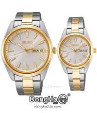 Đồng hồ Seiko Cặp (SUR446P1 - SUR454P1) Kính Sapphire - Quartz (Pin) Chính Hãng