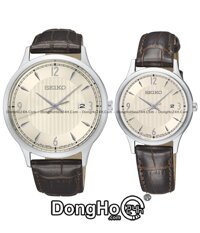Đồng hồ Seiko Cặp (SGEH83P1-SXDG95P1) Quartz (Pin) Dây Da - Chính Hãng