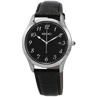Đồng Hồ Seiko Neo Classic Quartz (máy pin) Mặt Số Đen Vỏ Thép Không Gỉ SUR305 (Nam) Chính Hãng