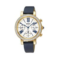 Đồng hồ Seiko SRW016P1 Nữ Pin Chronograph Dây Da Lịch Ngày 35mm