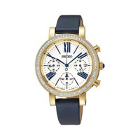 Đồng hồ Seiko SRW016P1 Nữ Pin Chronograph Dây Da Lịch Ngày 35mm