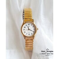 Đồng hồ Si Nhật - Nữ - ALBA by SEIKO - Mạ vàng toàn thân - Dây kiểu chun