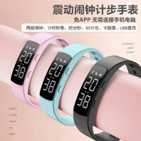 Đồng hồ sinh viên cho bé trai và bé gái, học sinh cấp 2 và cấp 3, đồng hồ thể thao trẻ em đơn giản chống nước phát sáng với đồng hồ báo thức rung