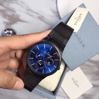 Đồng Hồ Skagen Nam 809XLTBN Dây Lưới Đen Mặt Xanh Blue 40mm Chính Hãng