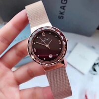 Đồng Hồ Skagen Nữ SKW2068 Dây Lưới Vàng Hồng 34mm Chính Hãng