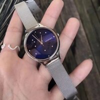 Đồng Hồ Skagen Nữ SKW2391 Dây Lưới Bạc Mặt Xanh Blue 34mm Chính Hãng