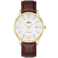 ĐỒNG HỒ SRWATCH – COUPLE-F – QUARTZ (PIN) – NAM – DÂY DA – 3 KIM – SG80060.4602CF