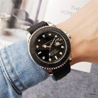 Đồng hồ Submariner cho nam Dây đeo silicon mờ Vòng ngoài thạch anh chống nước Đồng hồ nam