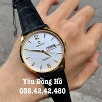 Đồng Hồ Sunrise Nam Dây Da 2 Lich DM778PWA