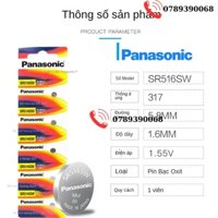 Đồng Hồ Thạch Anh 335 Pin Nút Panasonic Đồng Hồ Sr512sw/516/521/527 Đồng Hồ Không Thủy Ngân Bảo Vệ Môi Trường 1.55V