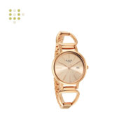 Đồng hồ thạch anh mặt số vàng hồng Titan có ngày dành cho nữ 2669WM01