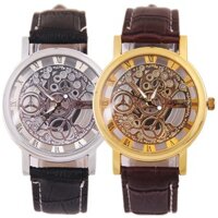 Đồng hồ thạch anh nam phong cách Hàn Quốc, đồng hồ trong suốt hai mặt, đồng hồ nam