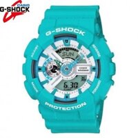 Đồng hồ thể thao G-Shock GA-110 Ga110 Xanh trắng Autolight Đồng hồ nam Hijau Đồng hồ kỹ thuật số chống nước đồng hồ thể thao hk896