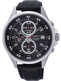 Đồng hồ thể thao nam đẹp Seiko mặt đen 6 kim SKS635P1 - Smile Watch