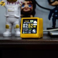 Đồng hồ thời tiết thông minh JEROMY, Đồng hồ để bàn WiFi kỹ thuật số LCD hoạt động đơn giản, Nhiệt kế điện tử sáng tạo WiFi Phiên bản tiếng Anh Trạm thời tiết thông minh