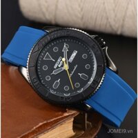 Đồng hồ thời trang chất lượng cao Sei'ko SEIKO cho nam, mặt số đa chức năng, dây đeo silicone