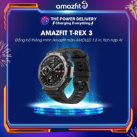 Đồng hồ thông minh Amazfit T-Rex 3,  màn AMOLED 1.5 in, viền thép, GPS, tích hợp AI - Bảo hành 12 tháng