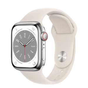 Đồng hồ thông minh Apple Watch Series 8 45mm 4G viền thép dây cao su