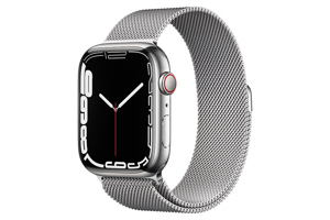 Đồng hồ thông minh Apple Watch Series 7 - 45mm, 4G, viền thép dây cao su