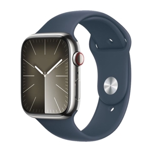 Đồng hồ thông minh Apple Watch S9 LTE 41mm viền thép không gỉ dây silicone