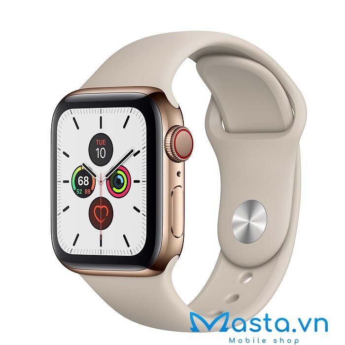 Đồng hồ thông minh Apple Watch Series 5 LTE  - 40mm, viền thép dây cao su