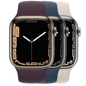Đồng hồ thông minh Apple Watch Series 7 - 45mm, 4G, viền thép dây cao su