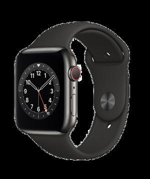 Đồng hồ thông minh Apple Watch Series 6 GPS + Cellular 44mm - Viền thép dây cao su
