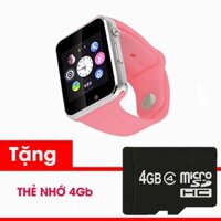 ĐỒNG HỒ THÔNG MINH CẢM ỨNG SA1 MÀU HỒNG GIÁ RẺ TẶNG THẺ NHỚ MICRO SD 4Gb